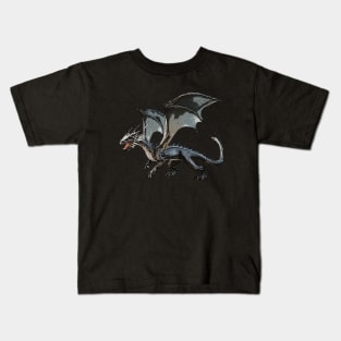 Nocturnal Frost Dragon Kids T-Shirt